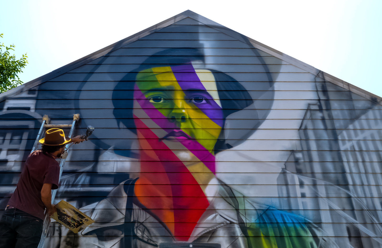 Eduardo Kobra with another heater in Chicago