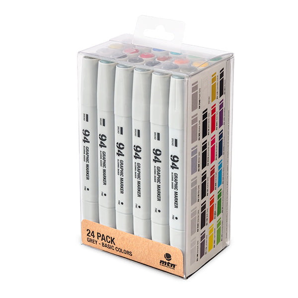MTN 94 Graphic Marker &lt;/br&gt;24 Pack - Primary/Greyscale