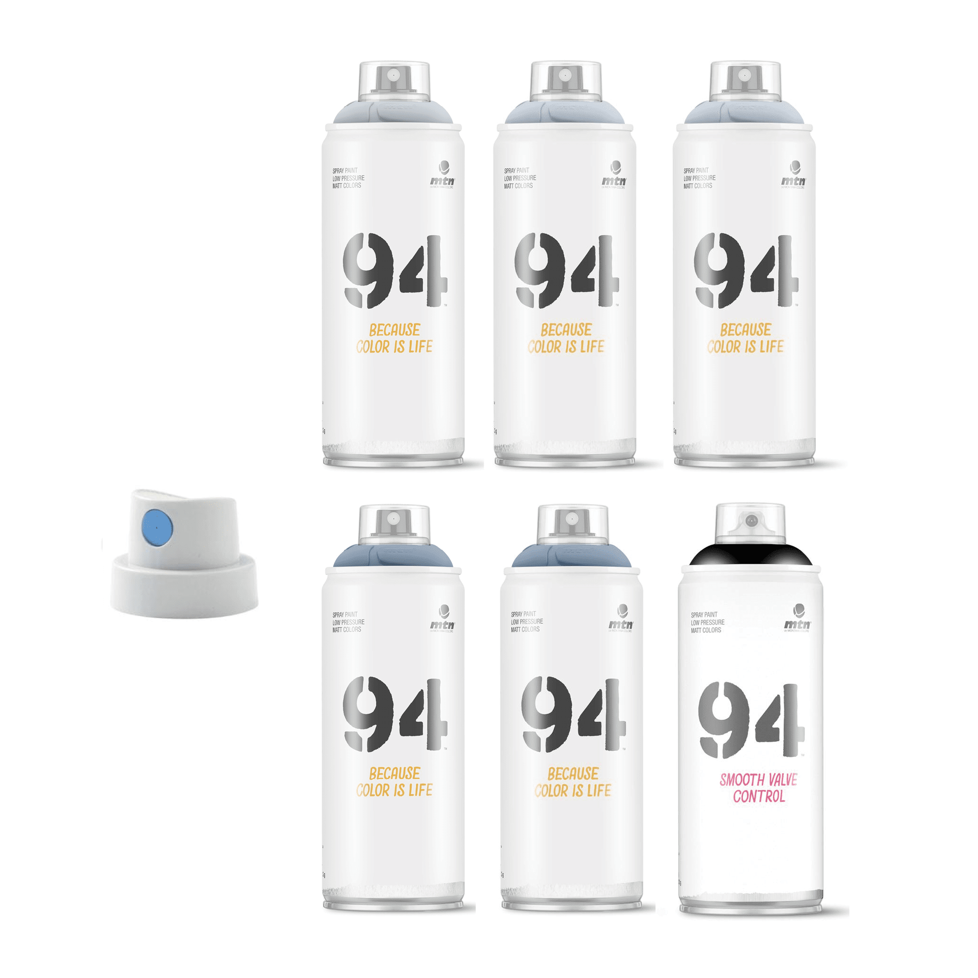 MTN 94 Cool Grey Scale 6-Pack | Spray Planet
