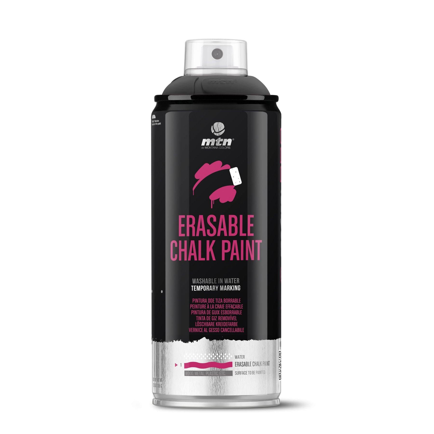 MTN PRO Erasable Chalk Spray Paint 400ml - Black | Spray Planet