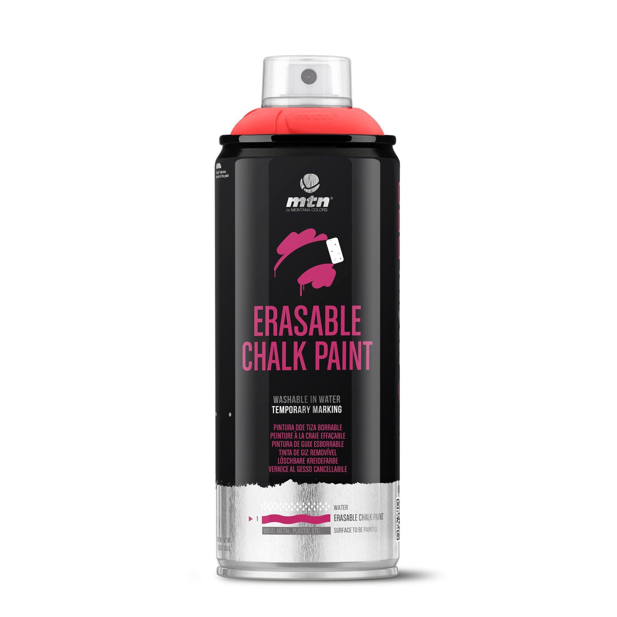 MTN PRO Erasable Chalk Spray Paint 400ml - Light Red | Spray Planet