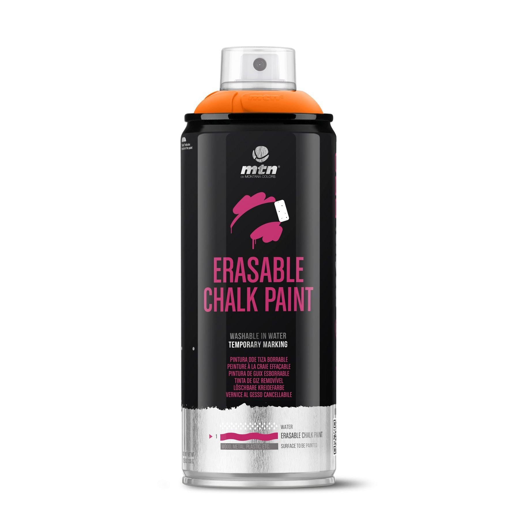 MTN PRO Erasable Chalk Spray Paint 400ml - Orange | Spray Planet