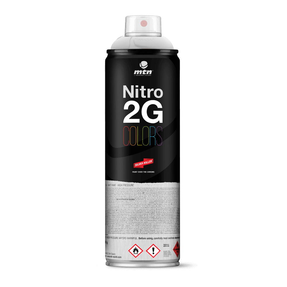 MTN Nitro 2G Colors Spray Paint - Silver Chrome | Spray Planet