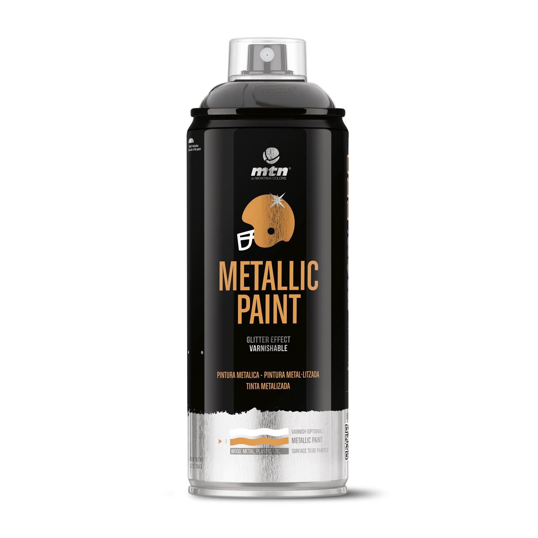 MTN PRO Metallic Spray Paint - Metallic Black | Spray Planet