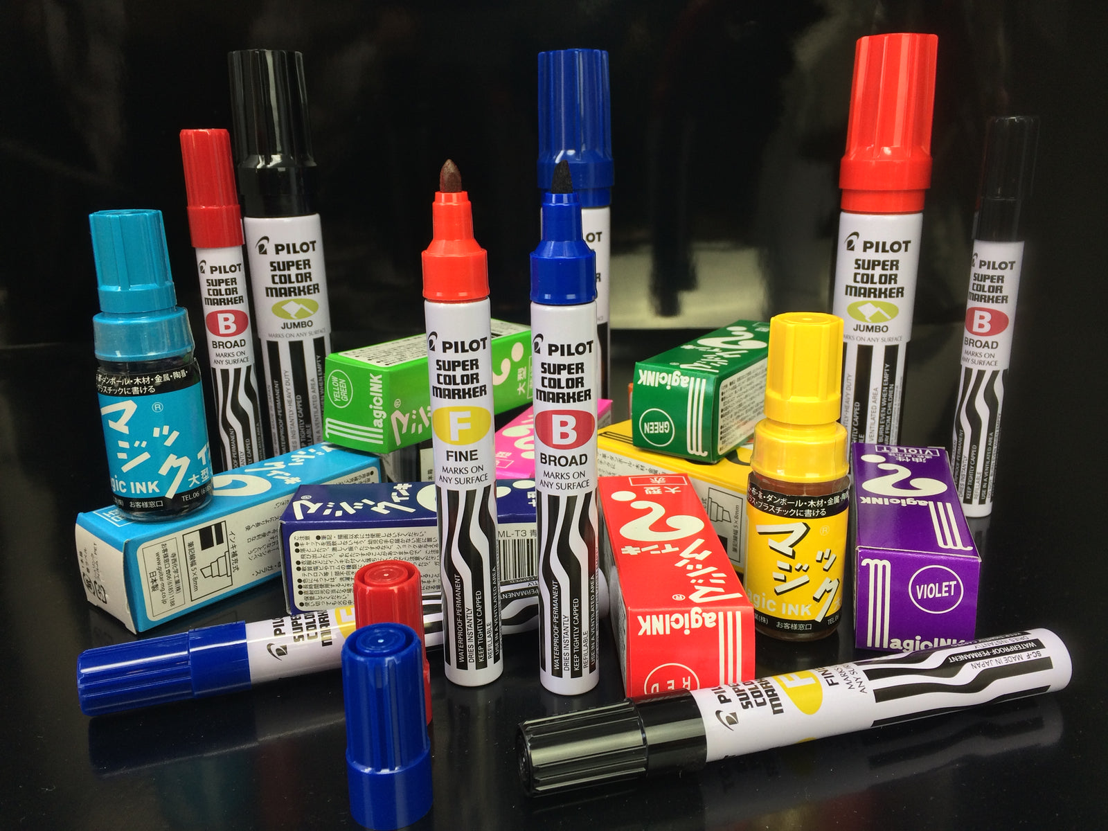 Mr. Pen-Paint Markers, 6 Pack, Fine Point Tip Markers, Permanent Markers  Assorted Colors, Oil Based Markers, Colored Paint Pen 