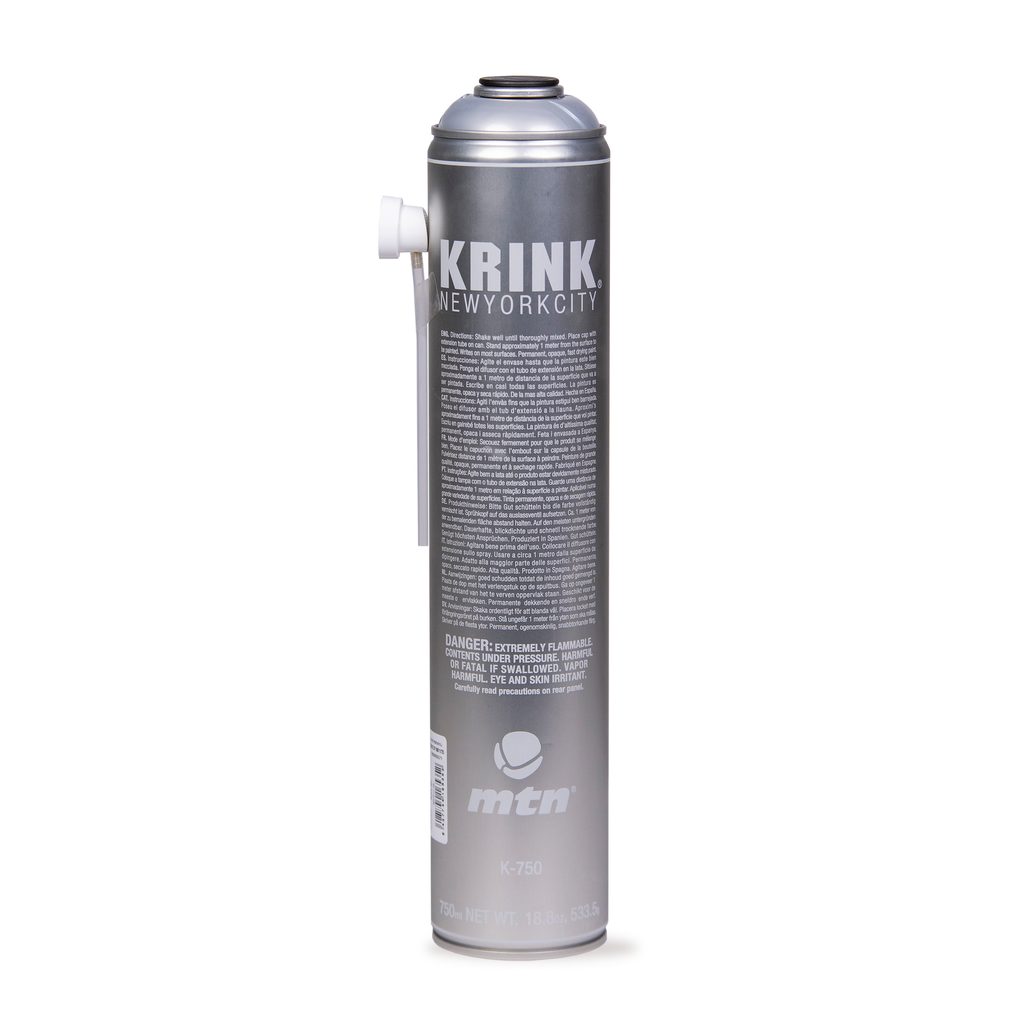 MTN Krink K-750 Spray Paint - Silver | Spray Planet - sprayplanet MTN Krink K-750 Spray Paint - Silver | Spray Planet - sprayplanet