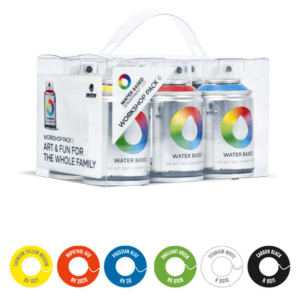 MTN Water Based<br>Spray Paint<br>100ml 6 Pack