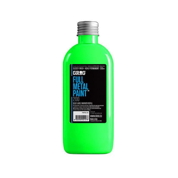 Grog Full Metal Paint Refill - 200ml - Neon Green