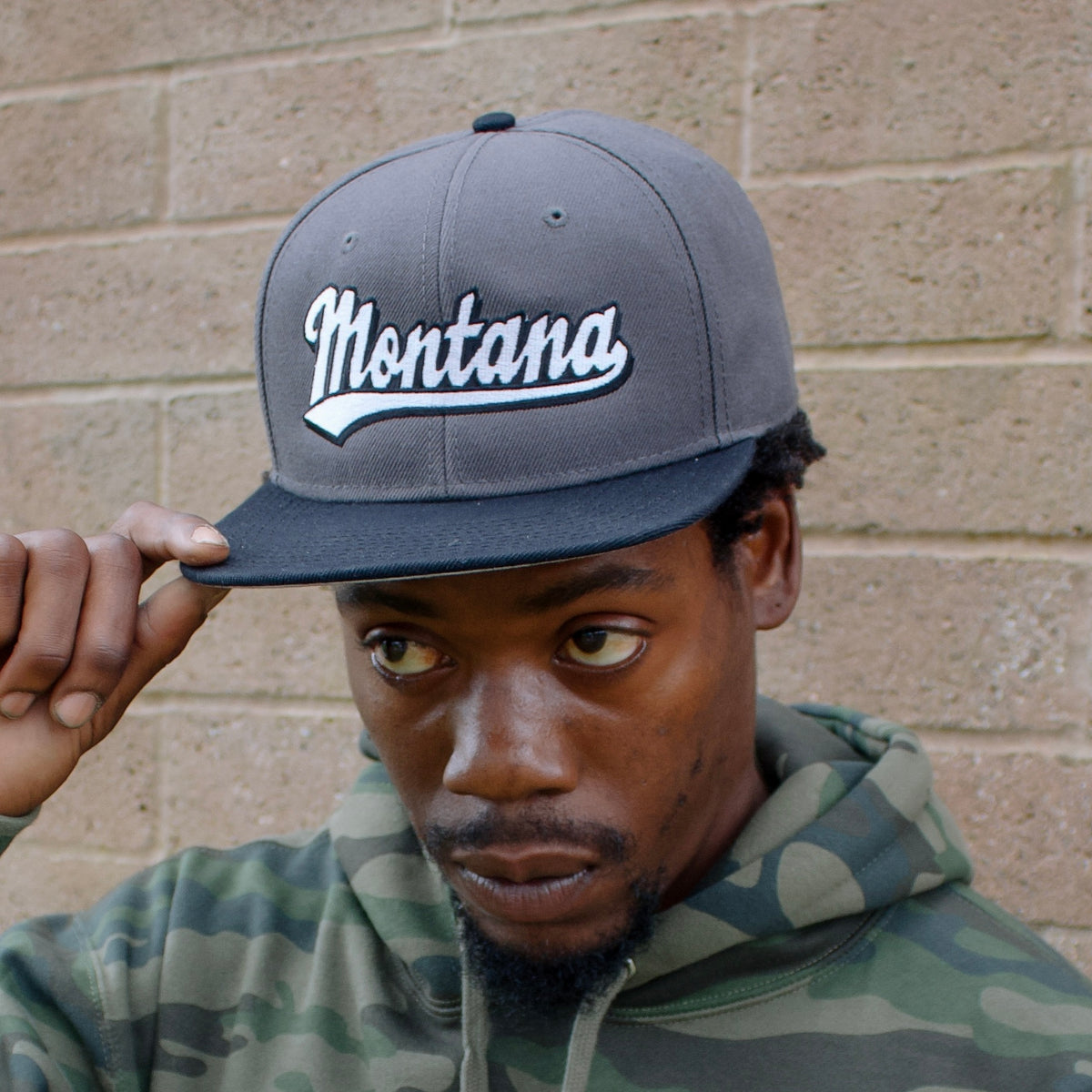 Montana Script Snapback - Grey