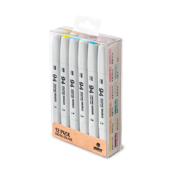 MTN 94 Graphic Marker 12 Pack - Pastel