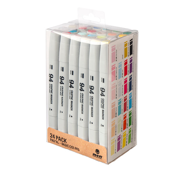 MTN 94 Graphic Marker</br>24 Pack - Primary/Pastel