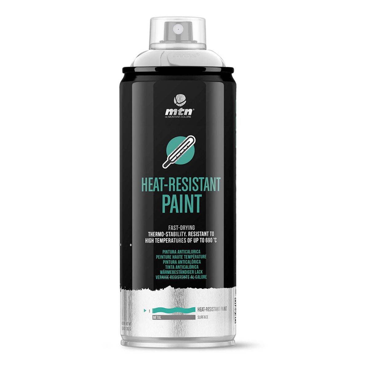 MTN PRO Heat-Resistant Spray Paint - Silver | Spray Planet