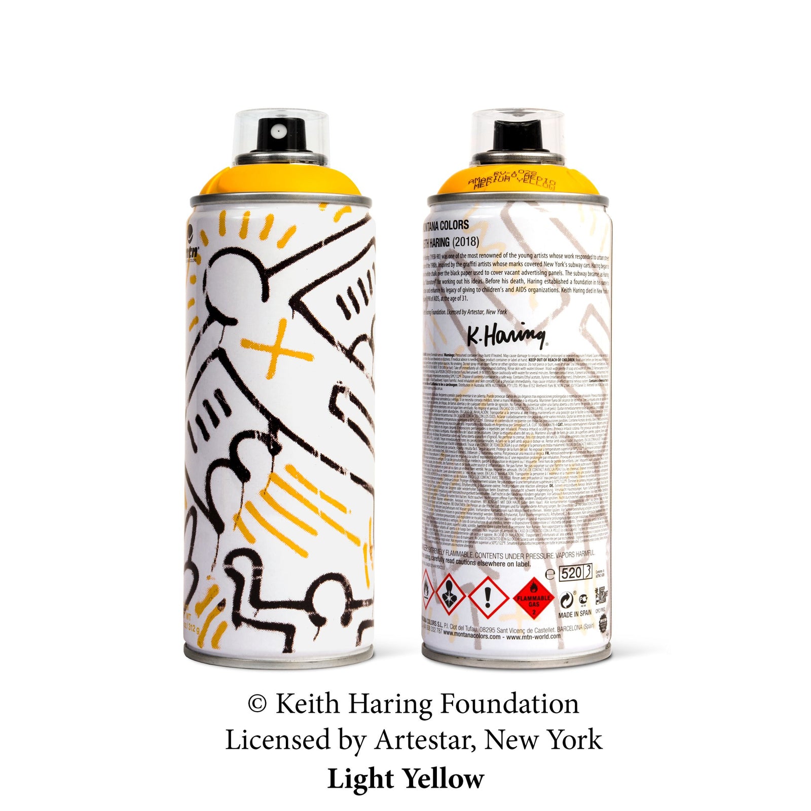 MTN Keith Haring Special Edition Artist Series Can - Light Yellow | Montana Colors | Spray Planet