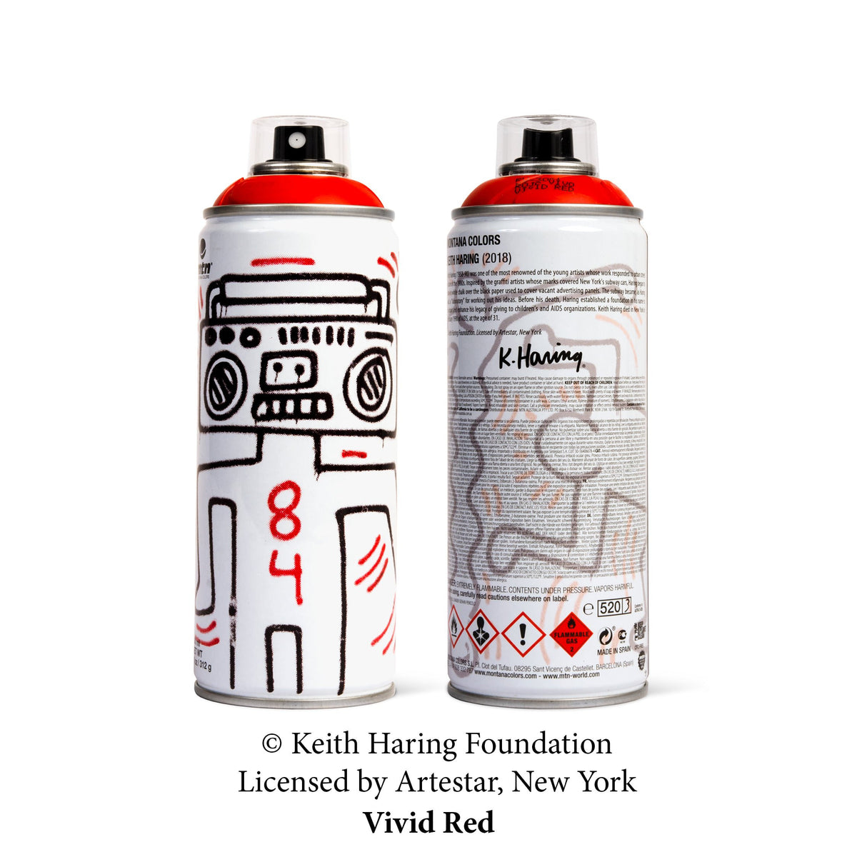 MTN Keith Haring Special Edition Artist Series Can - Vivid Red | Montana Colors | Spray Planet