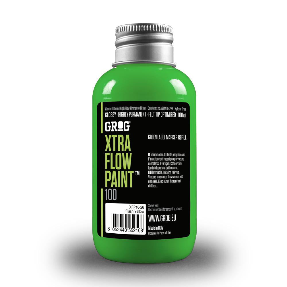 Grog Xtra Flow 100ml Paint Refill - Laser Green