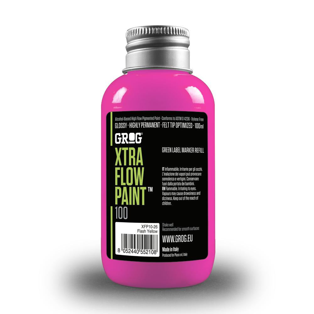 Grog Xtra Flow 100ml Paint Refill - Neon Fuchsia