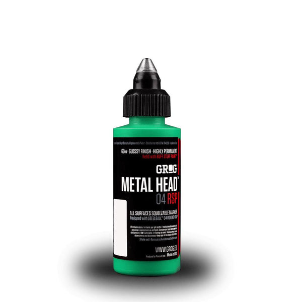 Grog Metal Head 4mm Steel Metal Tip Marker - Obitory Green
