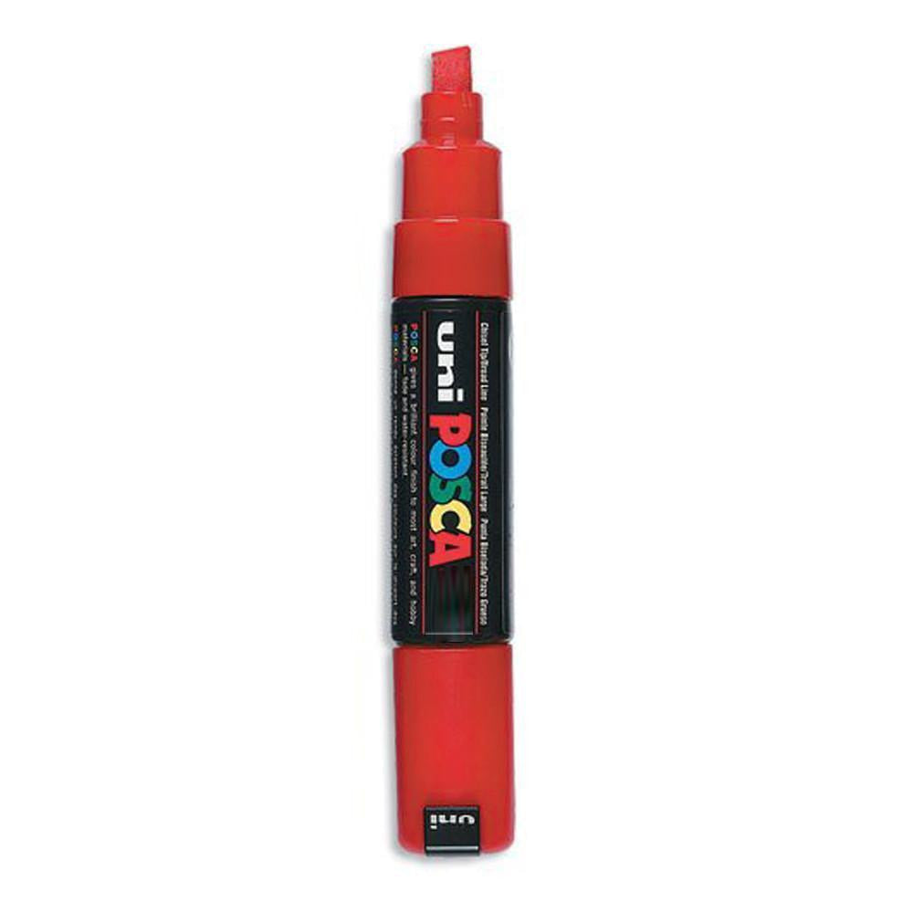 Posca P-8K Water Based Chisel Tip Marker - Metallic Red
