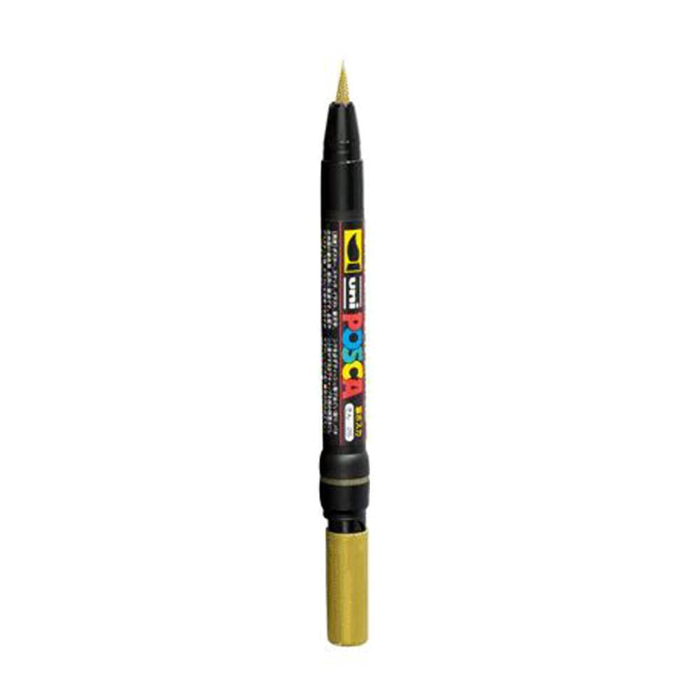 Posca PCF-350 Brush Tip Paint Marker - Gold