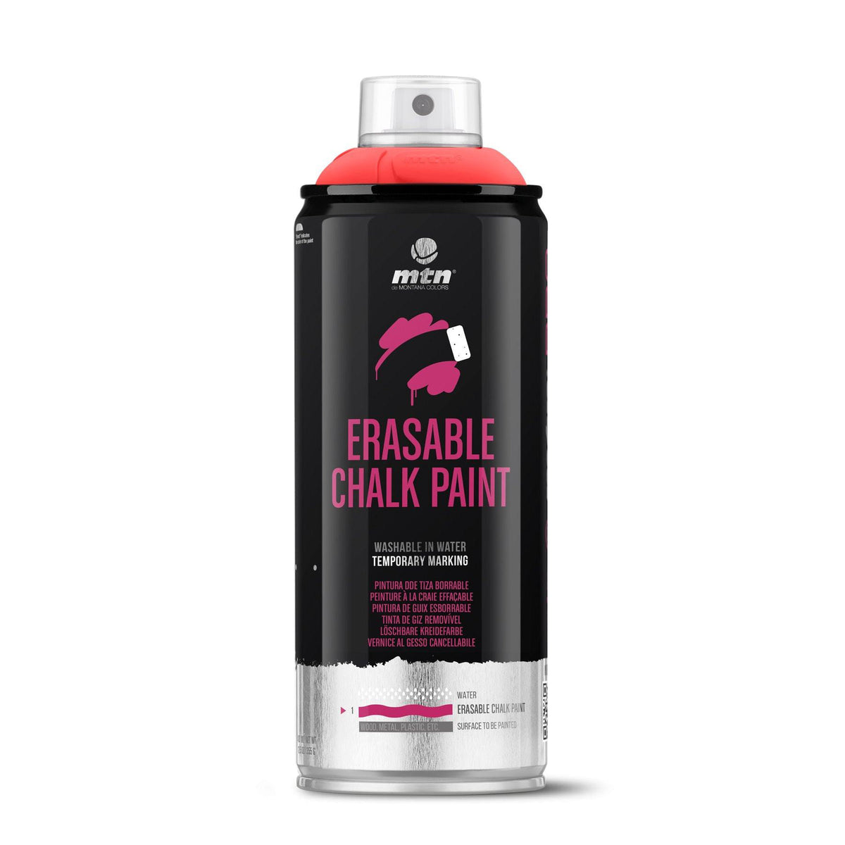 MTN PRO Erasable Chalk Spray Paint 400ml - Magenta | Spray Planet