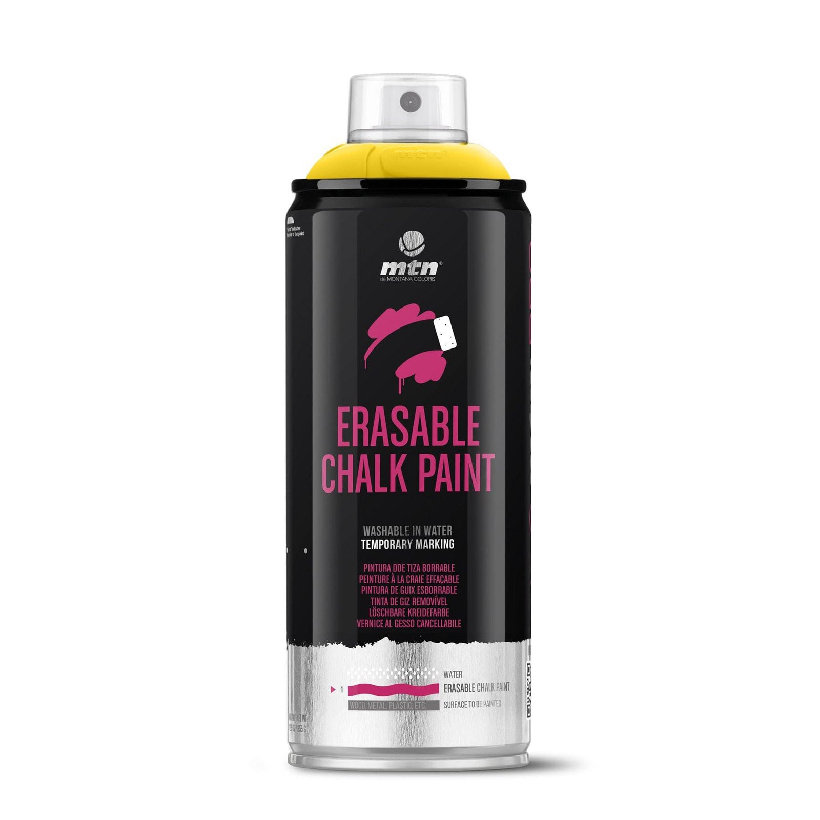 MTN PRO Erasable Chalk Spray Paint 400ml - Light Yellow | Spray Planet
