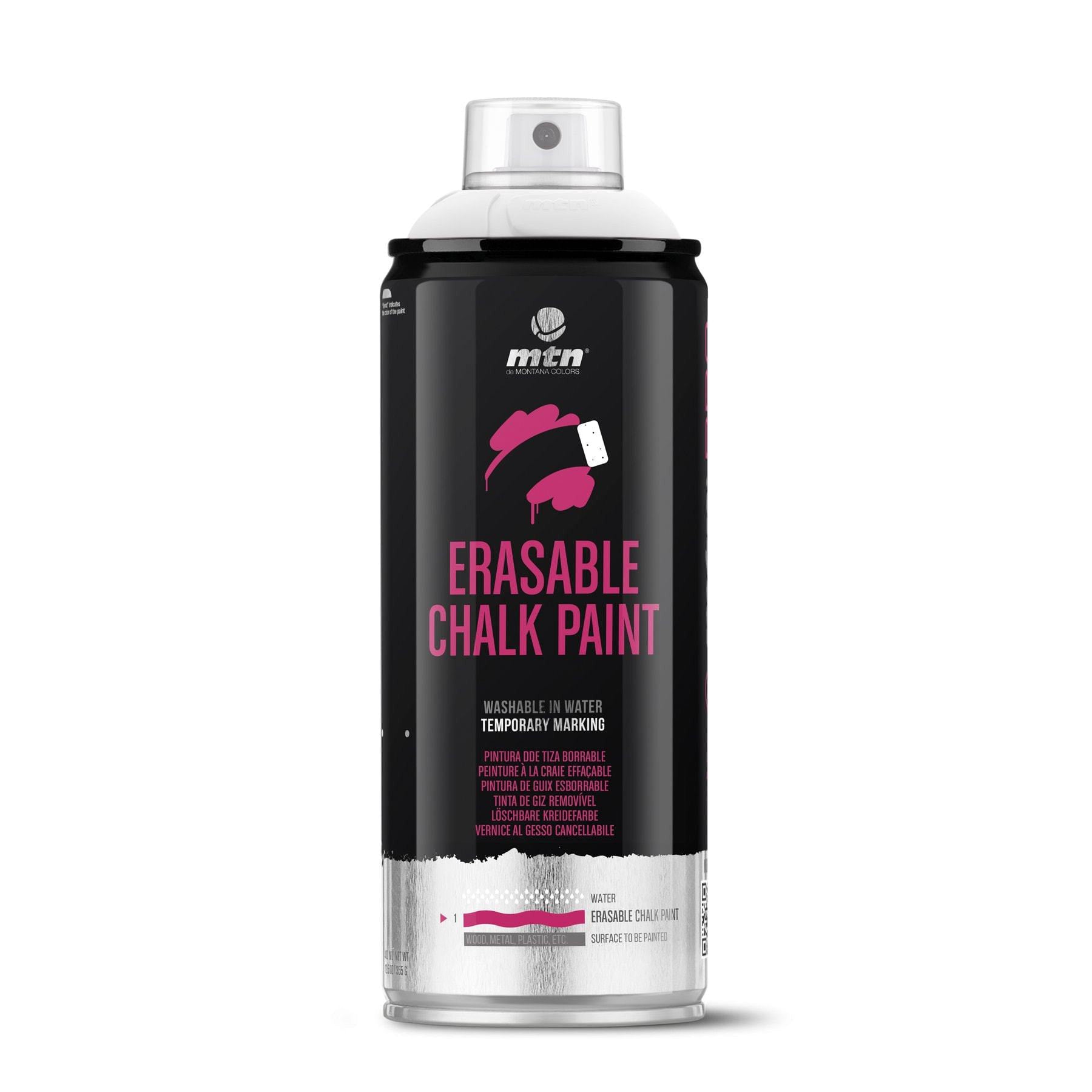 MTM PRO Erasable Chalk Spray Paint 400ml - Silver