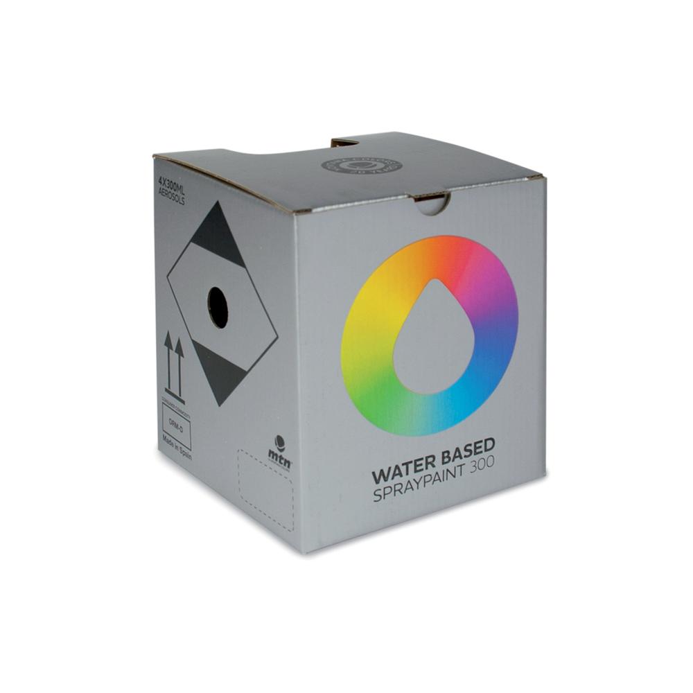 MTN Water Based 300 Spray Paint 4 Pack - Neutral Grey Dark