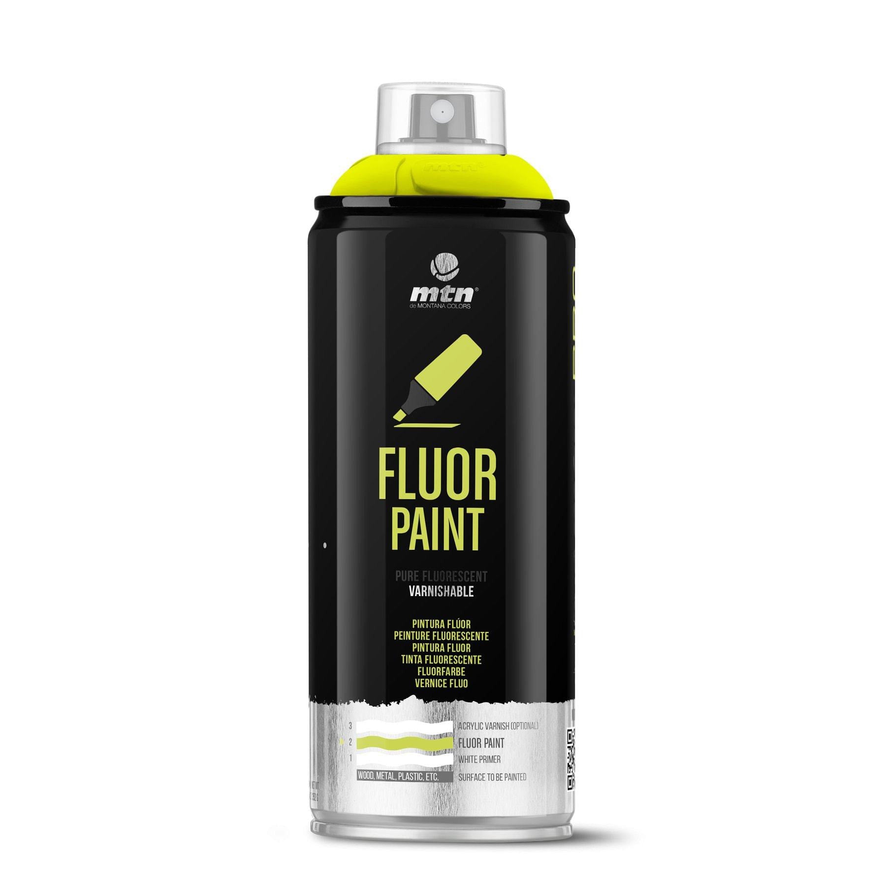 MTN PRO Fluor Spray Paint - Fluorescent Yellow - sprayplanet