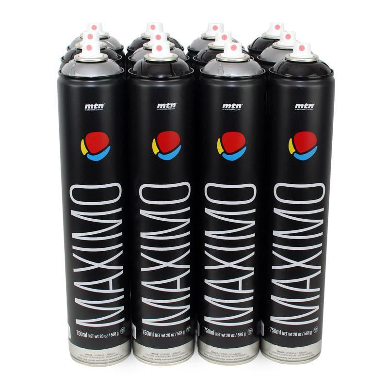 Montana Colors MTN Spray Paint Packs - Heavy Metal Silver and black Maximo Spray Can Pack