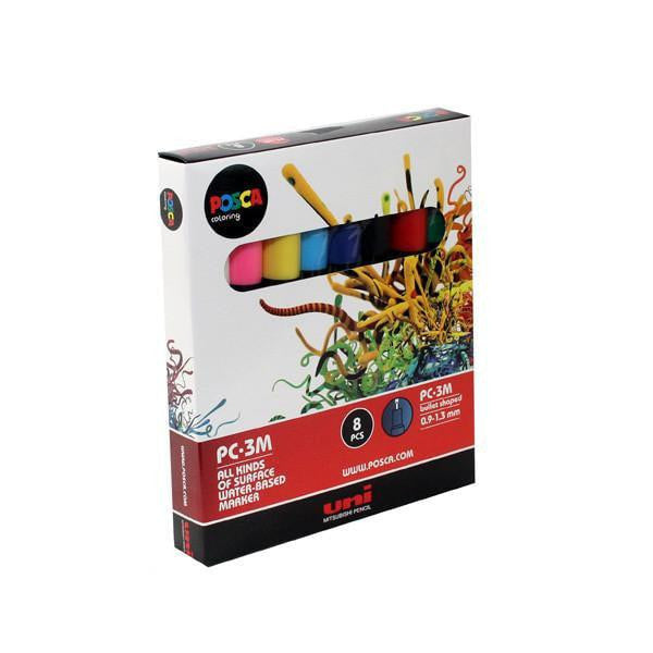 POSCA Water Based 3m Mixed Color 8 Pack | Spray Planet